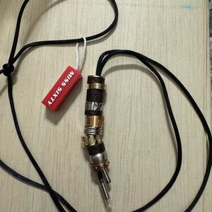 Miss Sixty Brown and Gold Pendant Necklace